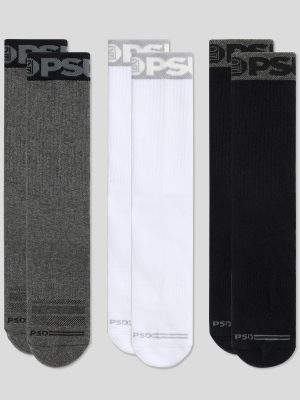 3 Pack - Band Crew - Grey/White/Black